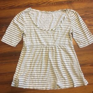 Striped scoop neck 1/2 sleeve shirt, J. Crew